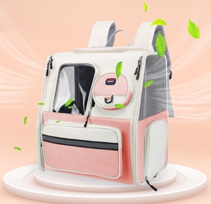 Gran oferta 2 en 1 cochecito mochila portador para gatos pequeños perros <span class=keywords><strong>2022</strong></span> venta al por mayor portador de mascotas con ruedas impermeable ventana transparente - Product Image 2