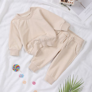 Ensemble de sweat-shirt à capuche en coton éponge français pour filles et garçons ensembles de jogging pour bébés et enfants - Product Image 6