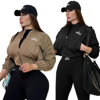 Y71636 Nouvelle veste décontractée à fermeture éclair brodée, élégante et polyvalente, séchage rapide, idéale printemps/automne