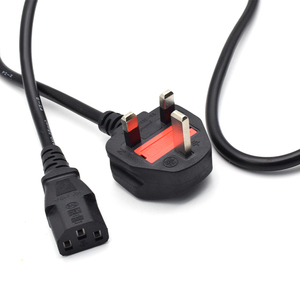 2022 ordinateur de haute qualité 3PIN cordon d'alimentation prise britannique câble <span class=keywords><strong>secteur</strong></span> C13 noir Support personnalisation câble adaptateur d'alimentation - Product Image 3