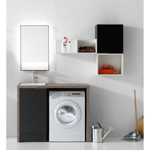 MODULAZIONE COMPLETA PER LA LAVANDERIA LAB60 NERO OPACO - Product Image 1