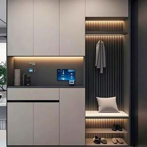 Modern Custom Indoor Entrance <b>Shoe</b> <b>Rack</b> Storage Wardrobe Cabinet Elegant Wooden Furniture Design - Product Image 1