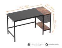 Bureau de bureau simple en bois personnalisé en usine Table d'ordinateur de jeu Comput Bureau pour PC de jeu