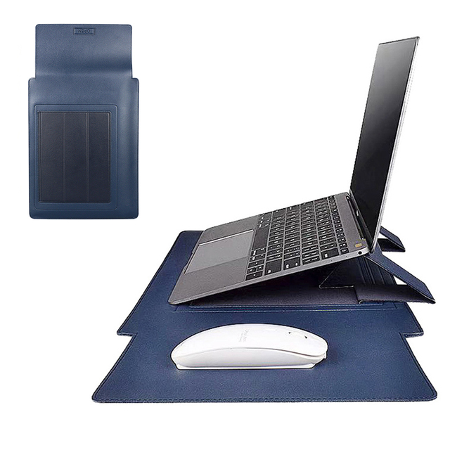 Factory Direct Ultra Slim PU Leather Sleeve Computer Case Stylish Design Laptop Bracket Laptop Bags with Stand