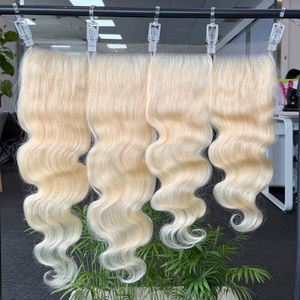 ผมบราซิลแท้คุณภาพสูง สีบลอนด์ 613 แบบ 5x5  ลอนบอดี้เวฟ  พร้อมเชือกผูกผม HD Lace Closure  ไม่ผ่านการแปรรูป  จัดส่งทันที - Product Image 1