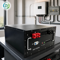 Batterie de stockage d'énergie LiFePO4 48V 100Ah 4,8 kWh, durée de vie 6000 cycles, RS485 CAN Bluetooth WiFi, pour système solaire hybride domestique hors réseau