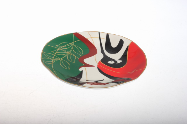 21cm Side Plate with Decal & Gold Rim