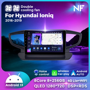 NaviFly NF Android 13 1280*720p écran Qled double din autoradio pour <span class=keywords><strong>Hyundai</strong></span> <span class=keywords><strong>Ioniq</strong></span> 2016-2019 avec jeu de voiture et auto - Product Image 2