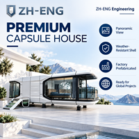 Maison capsule spatiale préfabriquée de luxe personnalisable, maison modulaire mobile pour les centres de villégiature, les campings et les projets de glamping