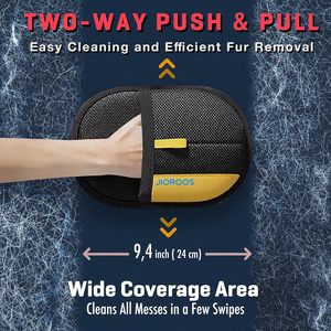 Siyah stoklanan lüks Polyester Pet köpek kedi bakım saç çıkarıcı islak fırçalar eldiven silin - Product Image 6