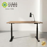 Bureau de travail électrique moderne multifonctionnel à hauteur réglable, table de bureau avec un grand espace de travail, construction en métal, garantie de 3 ans