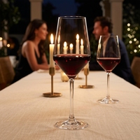 Verres à vin rouge classiques en cristal 520 ml, compatibles lave-vaisselle, coffret cadeau disponible pour la maison, le bar, le restaurant, les fêtes et les dîners romantiques