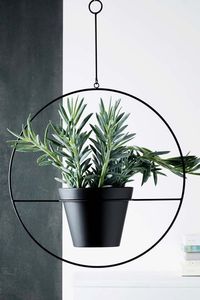 Maceta Colgante de Metal con Cadena, Diseño Elegante con Motivos de Espiral, Soporte para Macetas, Decoración para Interiores, Exteriores, Jardín, Balcón, Patio - Product Image 2