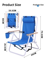 Nouvelle chaise pliante en métal pour le camping en plein air, la plage, chaise longue réglable et portable pour le bureau, le camping, les siestes