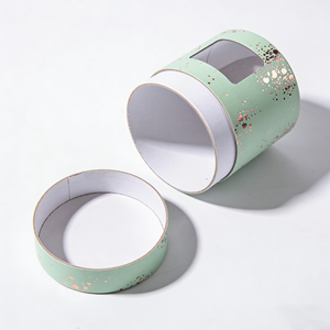 Emballage en tube de papier kraft rond pour thé, tube en carton biodégradable avec fenêtre transparente - Product Image 2