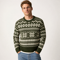 Pulls pour hommes personnalisés avec logo OEM & ODM, col rond, manches longues, tricot de haute qualité, pull de Noël pour hommes
