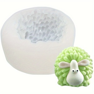 Molde de silicona 3D de oveja pequeña para hacer velas, jabones de aromaterapia, yeso <span class=keywords><strong>y</strong></span> piedras difusoras DIY - Product Image 2