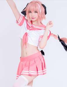 Disfraz de Cosplay de Astolfo Rider de Fate Grand Order Fate Apocrypha de Ecowalson, Uniforme Escolar JK, Traje de Marinero, Disfraz de Anime para Mujer - Product Image 4