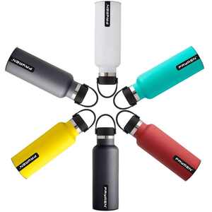 Logo personnalisé plusieurs tailles et couleurs bouteille d'eau à bouche Standard en acier inoxydable isolée sous vide avec couvercle flexible - Product Image 3