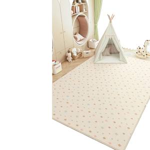 Tapis de chambre pour enfants avec motif de cœurs, tapis de sol doux antidérapant pour espace de jeu, tapis antibactérien sûr pour bébé - Product Image 2