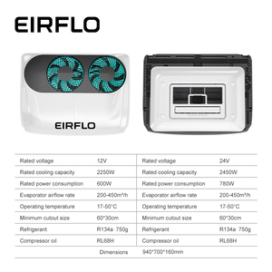 Ventilateur marin double EIRFLO 12V/24V pour climatisation de stationnement |   Unité de climatisation de toit pour <span class=keywords><strong>bateau</strong></span> 4G, 8500 BTU de refroidissement, 600 W de puissance, <span class=keywords><strong>commande</strong></span> vocale pour cabine - Product Image 5
