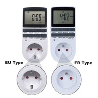 Temporizador Digital Electrónico Programable de 12/24 Horas, Enchufe con Temporizador para Electrodomésticos de Cocina, Enchufe para UE, Reino Unido, EE. UU., Australia, Francia