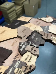 Mapa del mundo de madera 3D para decoración de pared, mapa de viaje de madera, regalo de aniversario - Product Image 5