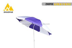 Sombrilla de playa personalizada azul marino de 2M de alta calidad, sombrilla de <span class=keywords><strong>Patio</strong></span> al aire libre con Control Manual, sombrilla publicitaria - Product Image 3