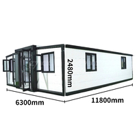 Maison modulaire extensible de 40 pieds, design personnalisé, conteneur isolé pour usage résidentiel, resort, bureau et autres maisons préfabriquées