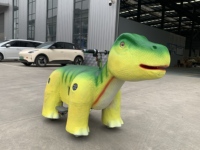 Trottinette électrique animatronique dinosaure à monnayeur pour enfants, modèle de parc d'attractions, trottinette dinosaure pour centre commercial