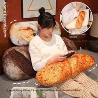 Jouets en peluche en forme de pain simulé, oreiller de 50 cm, pain de blé à grains gros, saucisse, pain de 20 cm, porte-clés pour décoration intérieure/pendentif de sac