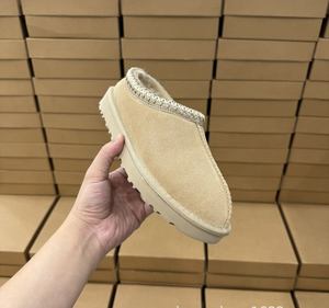 High Quality Classic Snow <b>Boots</b> Tazz Tasman Genuine Sheepskin Wool Midsole Cow Leather Upper Fashion Fur <b>Slippers</b> Rubber Outsole - Product Image 3