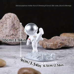 3D樹脂宇宙飛行士像北欧スタイル携帯電話スタンドデスクトップホームデコレーションギフト用 - Product Image 6