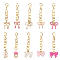 Porte-clés mousqueton en acier inoxydable UV avec pendentif goutte d'huile pour sacs, chaussures, chapeaux - Décoration DIY style coréen Instagram