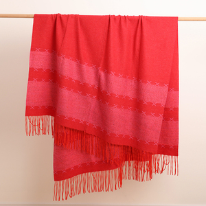 Tinh khiết len chắp vá chăn, trong kho bán buôn, dài rìa cỡ lớn ném chăn - Product Image 5