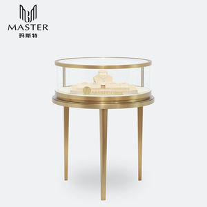 Vitrine de présentation ronde en verre pour bijoux, de qualité commerciale, antivol et anti-explosion, pour l'industrie des articles de luxe et <span class=keywords><strong>la</strong></span> vente au détail - Product Image 5