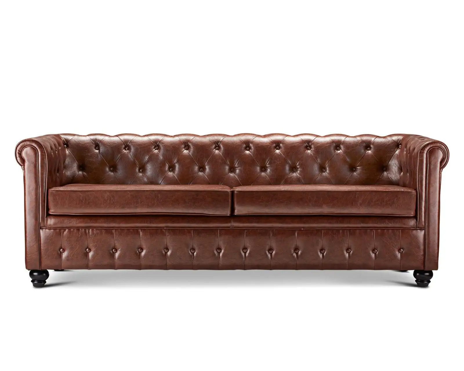 Mobili classici divano soggiorno europeo vera pelle antico set divano chesterfield