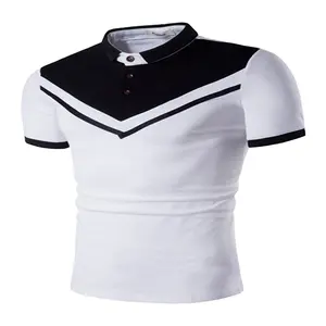 Wholesale Fancy Colorful Polo Designs Short Sleeve t shirt polo Color Combination men's polo shirts