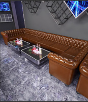 Sofá de Cuero PU de Lujo Personalizado en Forma de U para Restaurante, Club, Bar, Sofá de Discoteca, Juego de Muebles