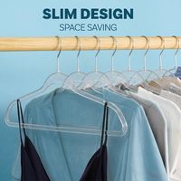 Cintres transparents flexibles et durables AINARE, design fin et écologique, gain de place, pour magasins de vêtements, chemises, manteaux, vestes pour adultes