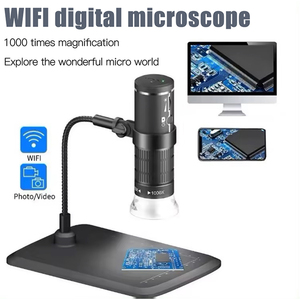 Microscope numérique WIFI, grossissement 1000X, avec lumière LED, capture de photos et vidéos pour l'inspection sur PC et téléphone - Product Image 1