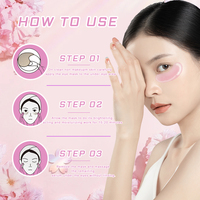 Crystal Collagen Hydraterende Oogmasker Patch Verwijdering Wallen Donkere Kringen Roze Oogmasker