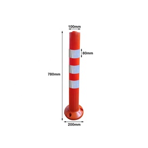 Directo de fábrica 780mm Durable <span class=keywords><strong>EVA</strong></span> 100mm Diámetro Reflectante Advertencia <span class=keywords><strong>Post</strong></span> Flexible Bolardo Delineador - Product Image 1