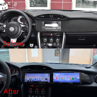 Lecteur DVD de voiture double écran 12,3 pouces, autoradio Android, écran tactile, navigation GPS, CarPlay pour Toyota 86/Subaru BRZ 2013-2019