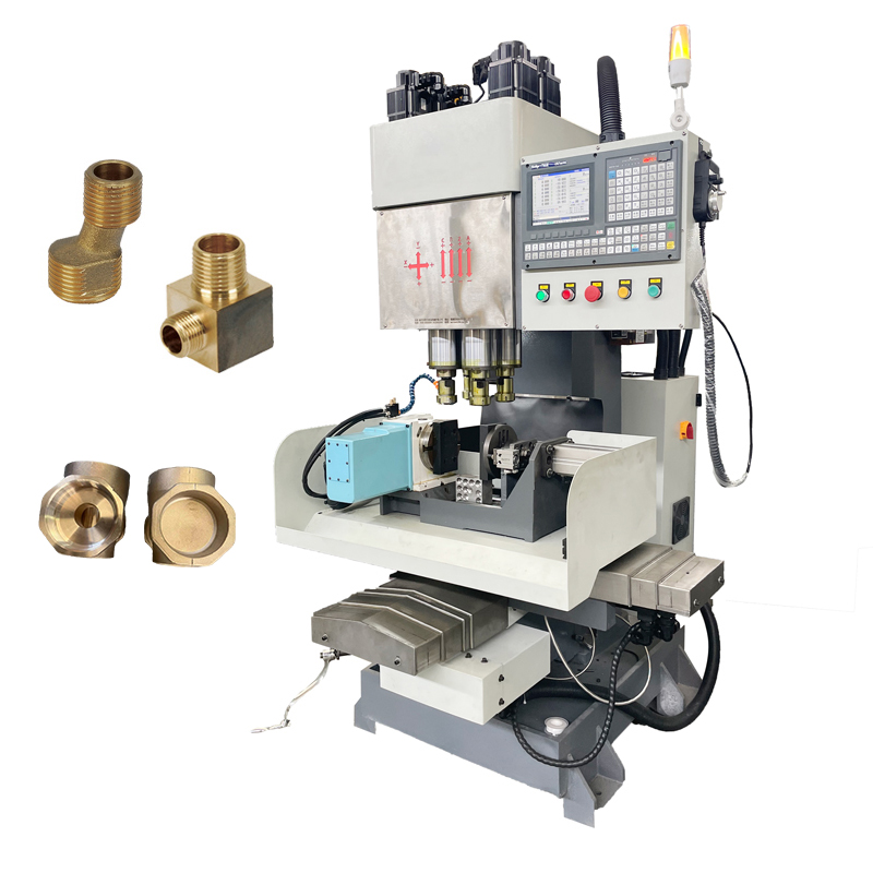 Automatic tabletop drill multi 4 spindle drill head CNC drilling and tapping machine for water tap valvels hardware fittings