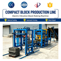 Ligne de production hydraulique entièrement automatique de blocs creux 4-15 avec système de mélange et de palettisation pour usine