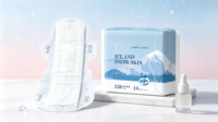 Serviettes hygiéniques Soft Care 330 mm, taille plus, pour femmes, emballées individuellement, OEM, coton, maxi, vente en gros