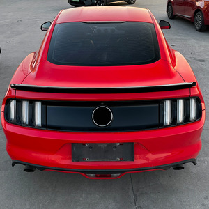 Ford Mustang Rear Spoiler Piano <b>Black</b> Carbon Fiber Texture ABS Ducktail <b>Trunk</b> Lip 2015-2022 - Product Image 2