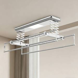 Customized Foldable Intelligent Voice Remote Control <b>LED</b> <b>Lighting</b> Drying Pole with Sterilization for Bathroom Use Clothes Rack - Product Image 5