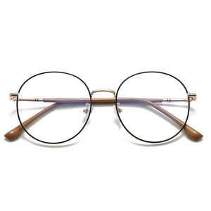 Gafas de Metal Redondas para Mujer Qianai, Montura Completa con Lentes de PC con Protección UV400 y Anti Luz Azul, Diseño Moderno - Product Image 3